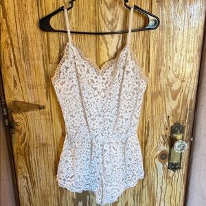 Victoria's Secret White Lace Chemise